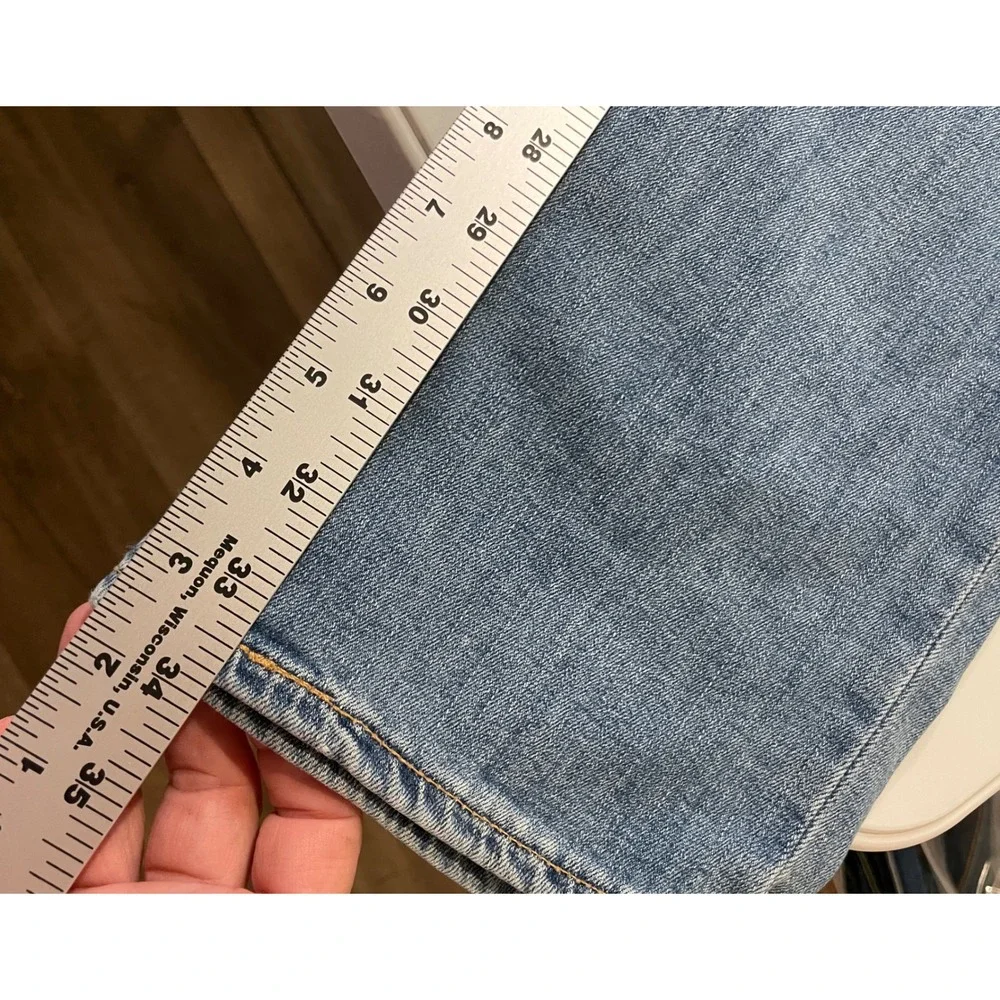 Levis Premium 511 Slim Fit Jeans Mens 36x34 Light Wash Blue WaterLess Denim